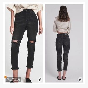 One Teaspoon Double Bass Legend High Waist Mom Jeans Black